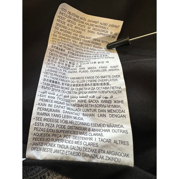 Zara Bomber Jacket Mens 2XL Black Faux Leather Zip Biker Goth Punk Designer - Picture 6 of 13